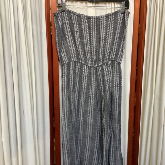 ELAN Strapless Cover-Up Tie Waist Culotte Jumpsuit Women Size Small - Picture 5 of 7